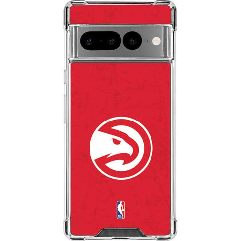 NBA Atlanta Hawks Distressed Google Pixel 7 Pro Clear Case